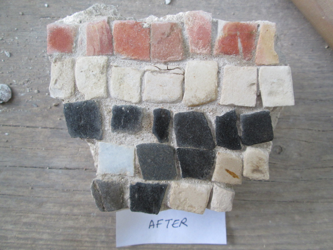 Cleaning of mosaics - after